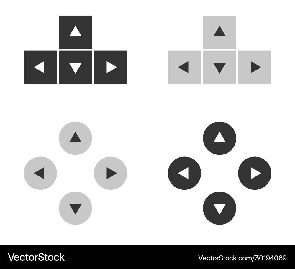Rounded and square buttons for keyboard vector image
