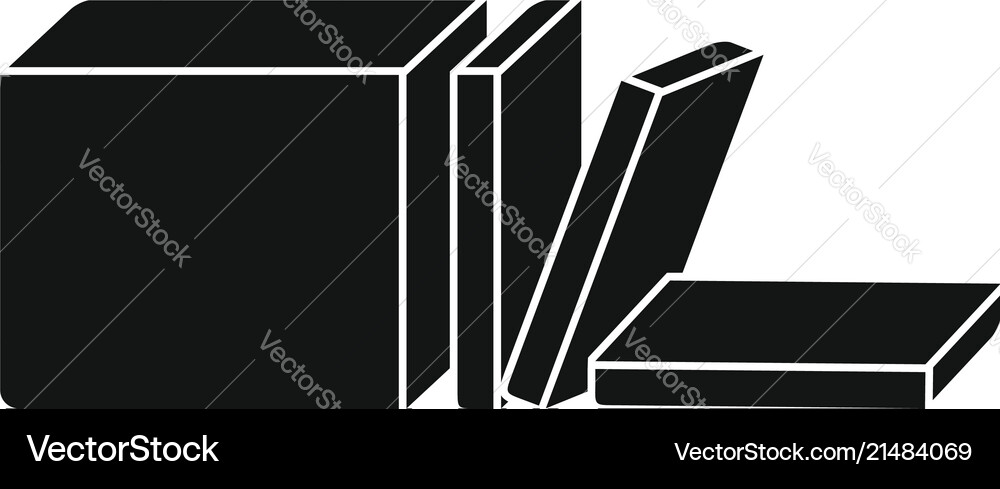 Sliced butter icon simple style Sliced butter icon simple style vector image
