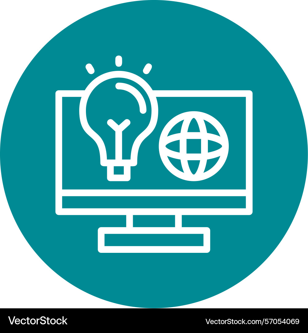 Swift wiz line circle style icon design vector image