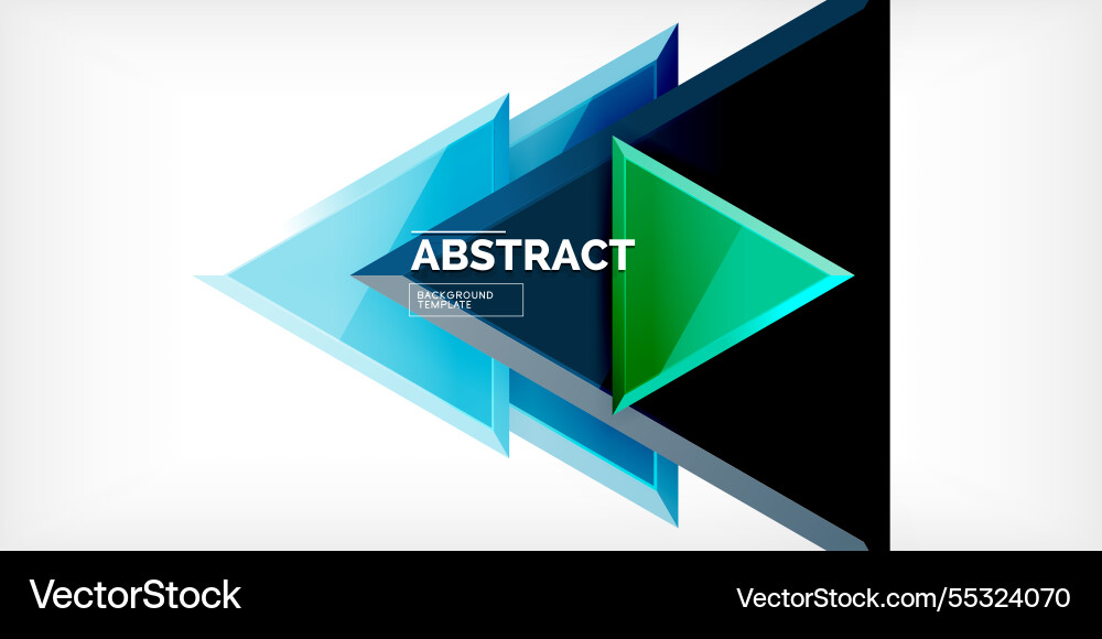 Abstract background - colorful triangles with 3d Abstract background - colorful triangles with 3d Vector Image