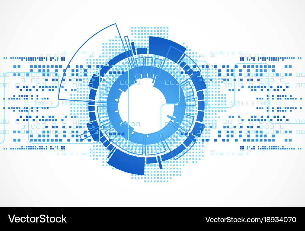 Abstract technological background with various vector image