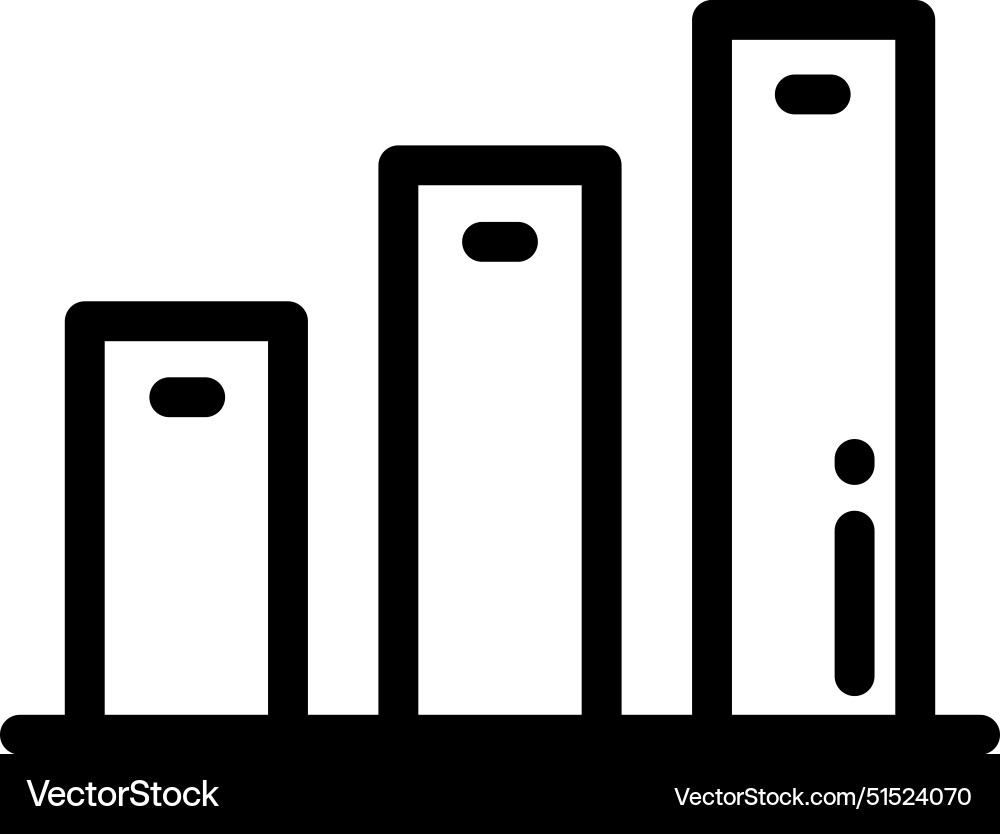 Bar chart icon thin linear style design isolated Bar chart icon thin linear style design isolated Vector Image