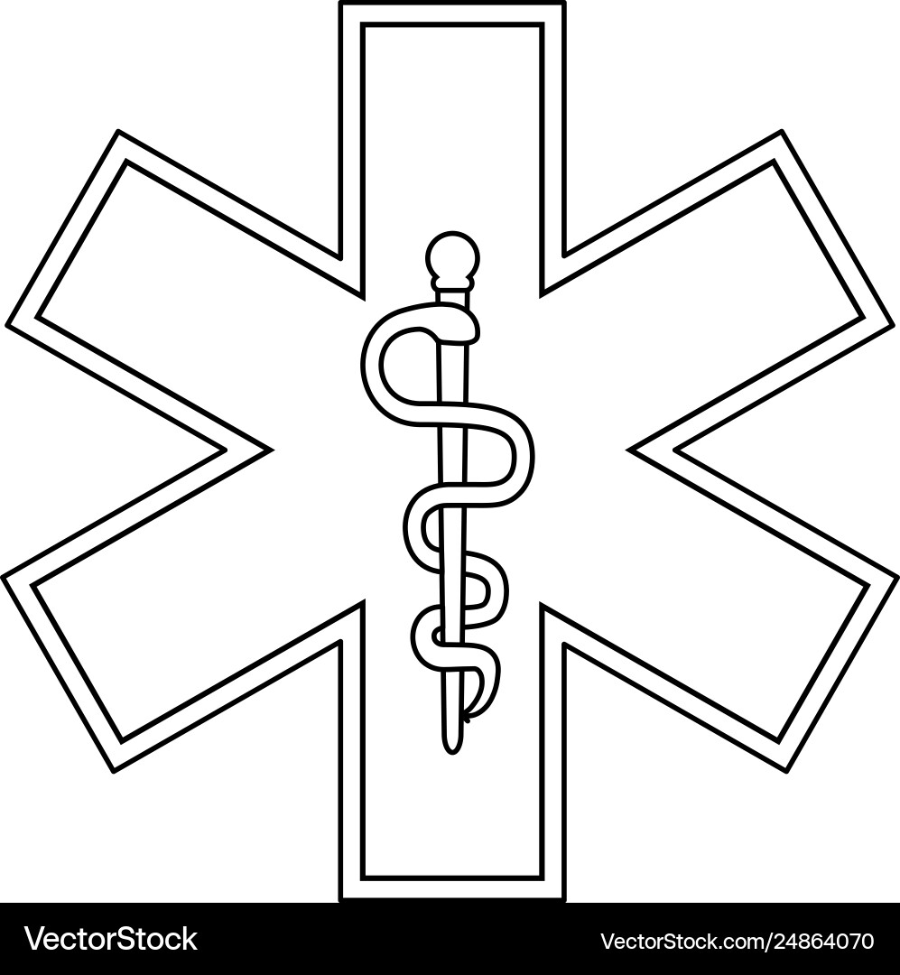 Caduceus medizinisches Symbol in schwarz und weiß Caduceus medizinisches Symbol in schwarz und weiß vektorbild
