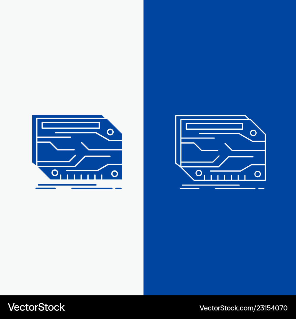 Card component custom electronic memory line Card component custom electronic memory line vector image
