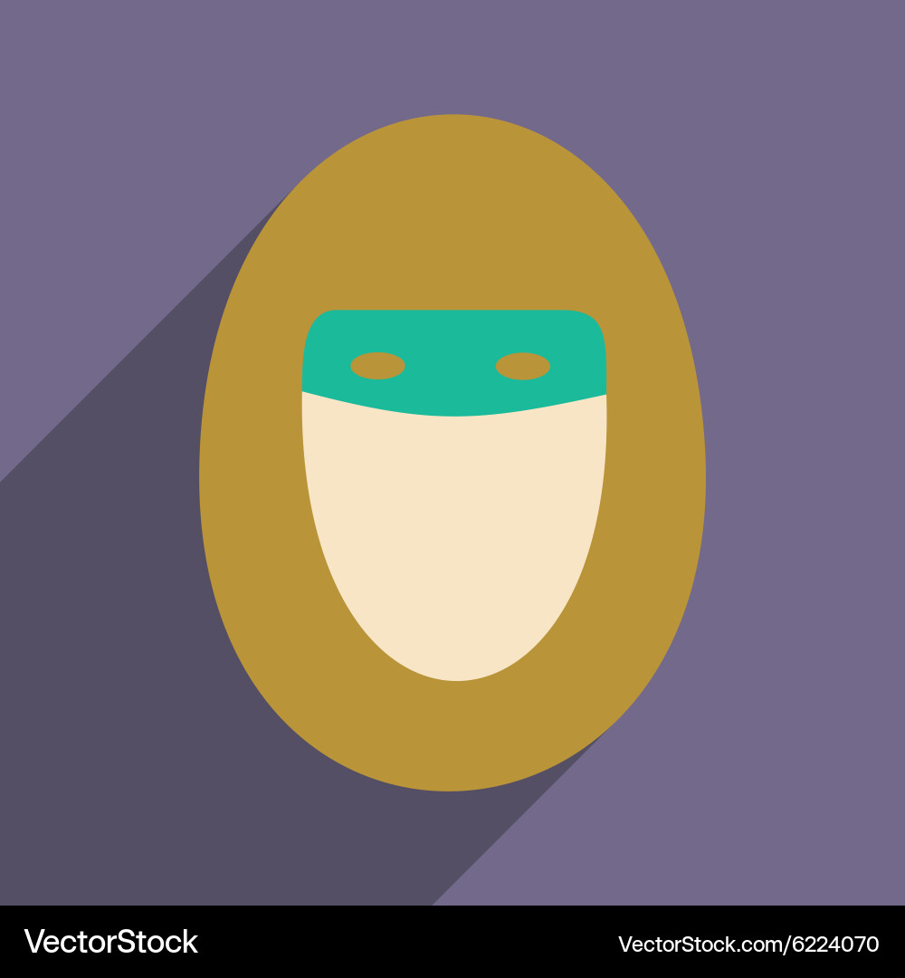 Flat with shadow icon and mobile application hijab Vector Image