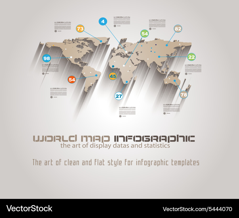 Global Data Map Template vector image