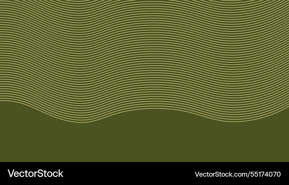 Green army abstract background with curve line Vector Image