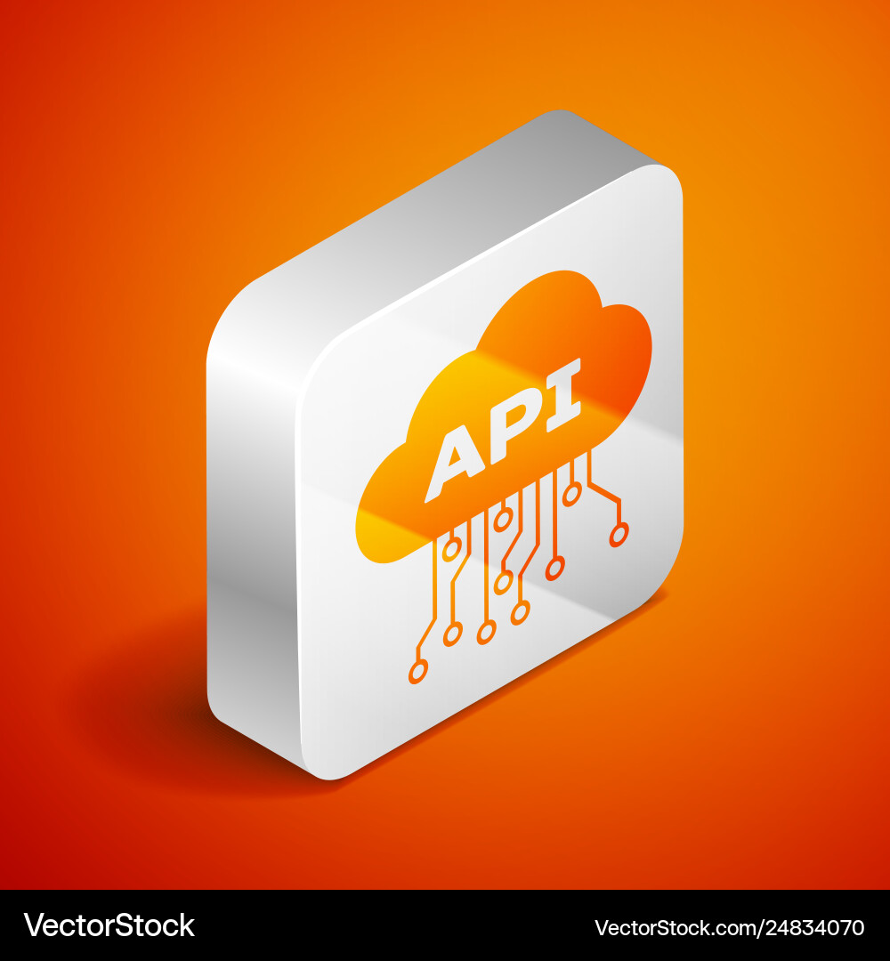 Isometric cloud api interface icon isolated Isometric cloud api interface icon isolated vector image