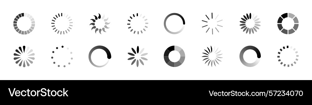 Loading icon circle load symbol progress Loading icon circle load symbol progress vector image