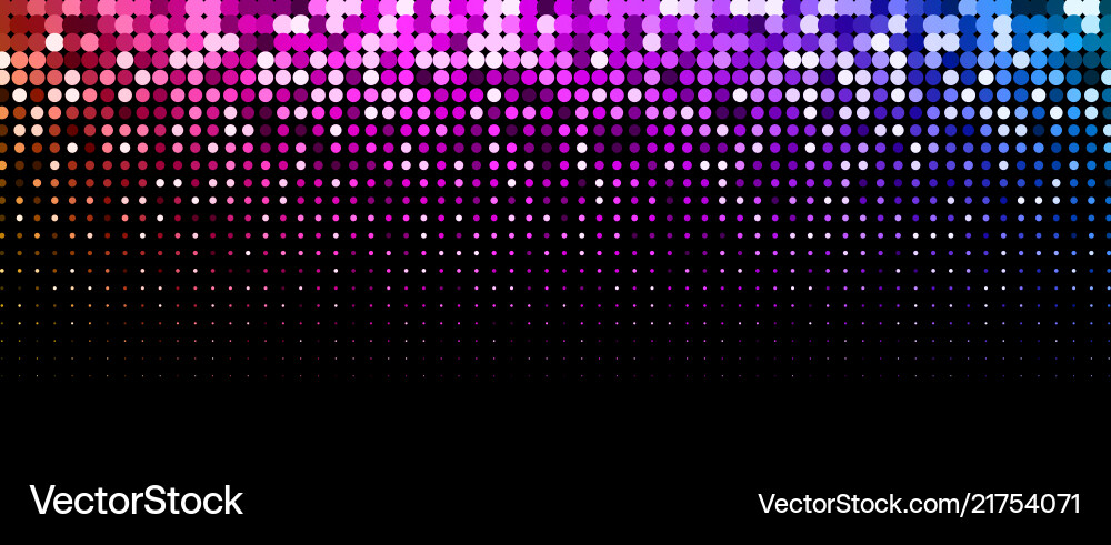 Black background with colorful dotted pattern Black background with colorful dotted pattern vector image