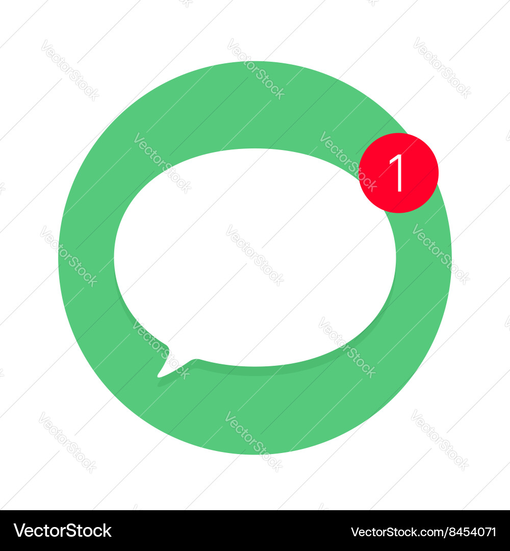 Chat Bubble with Marker Icon Vector Image