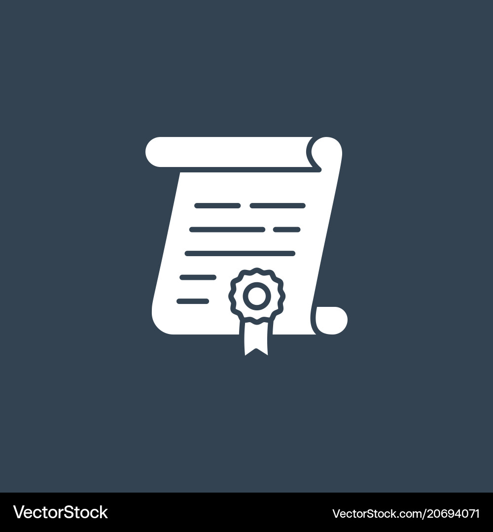 Contract solid icon Vector Image