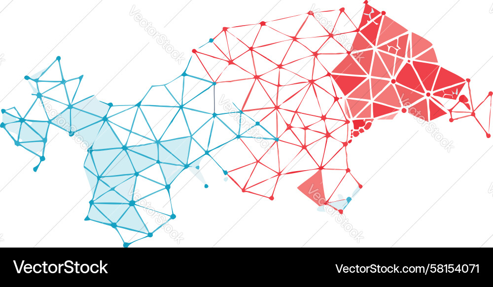 Digital Network Map Overlay Vector Image