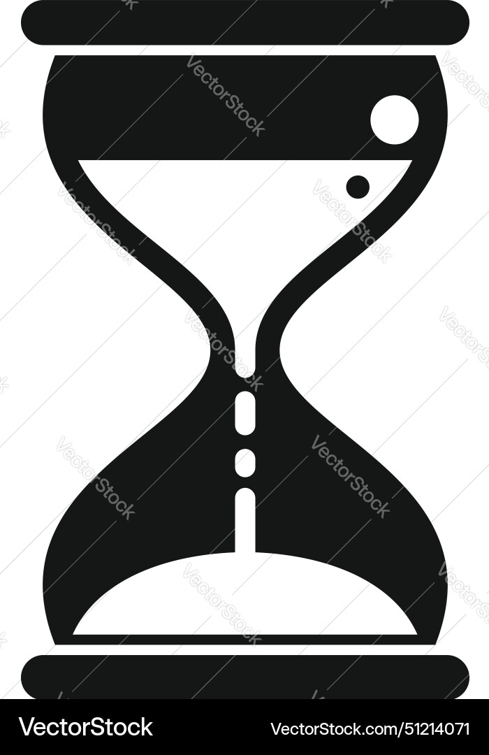 Hourglass duration timer icon simple event Hourglass duration timer icon simple event vector image