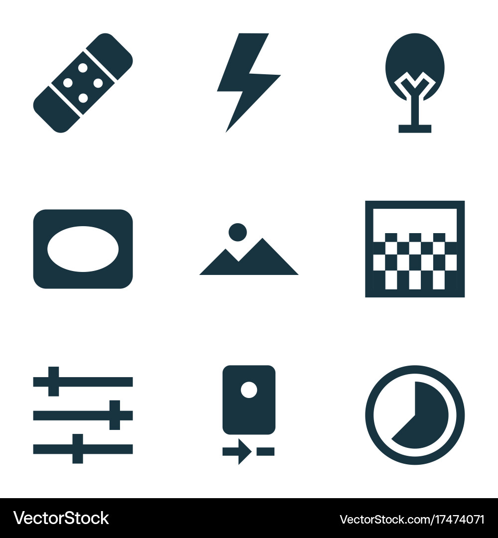 Image icons set collection of setting flash vector image