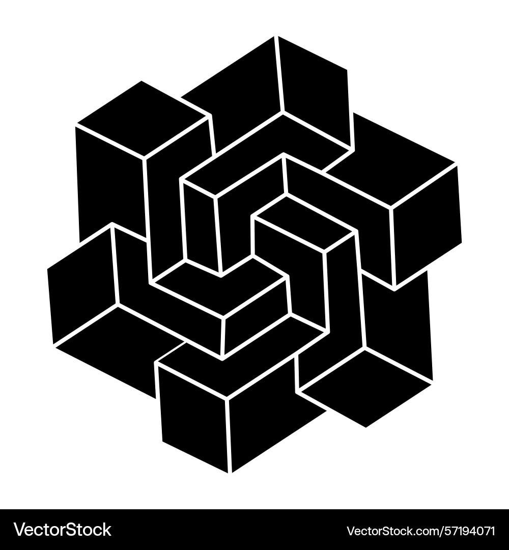 Impossible shape web design element optical Impossible shape web design element optical vector image