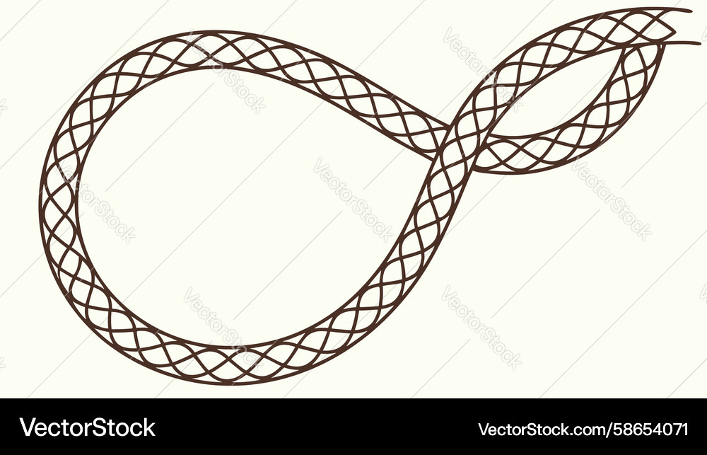 Infinite loop rope knot design generative ai Vector Image