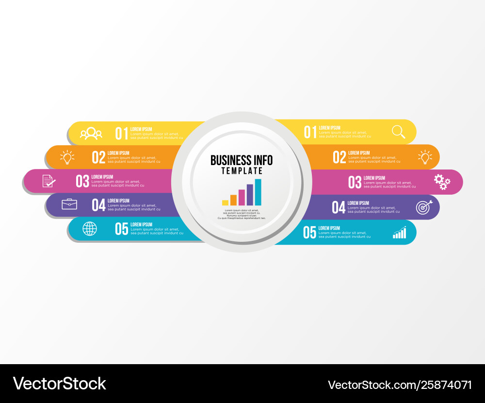 Infographic design template with options steps Infographic design template with options steps vector image
