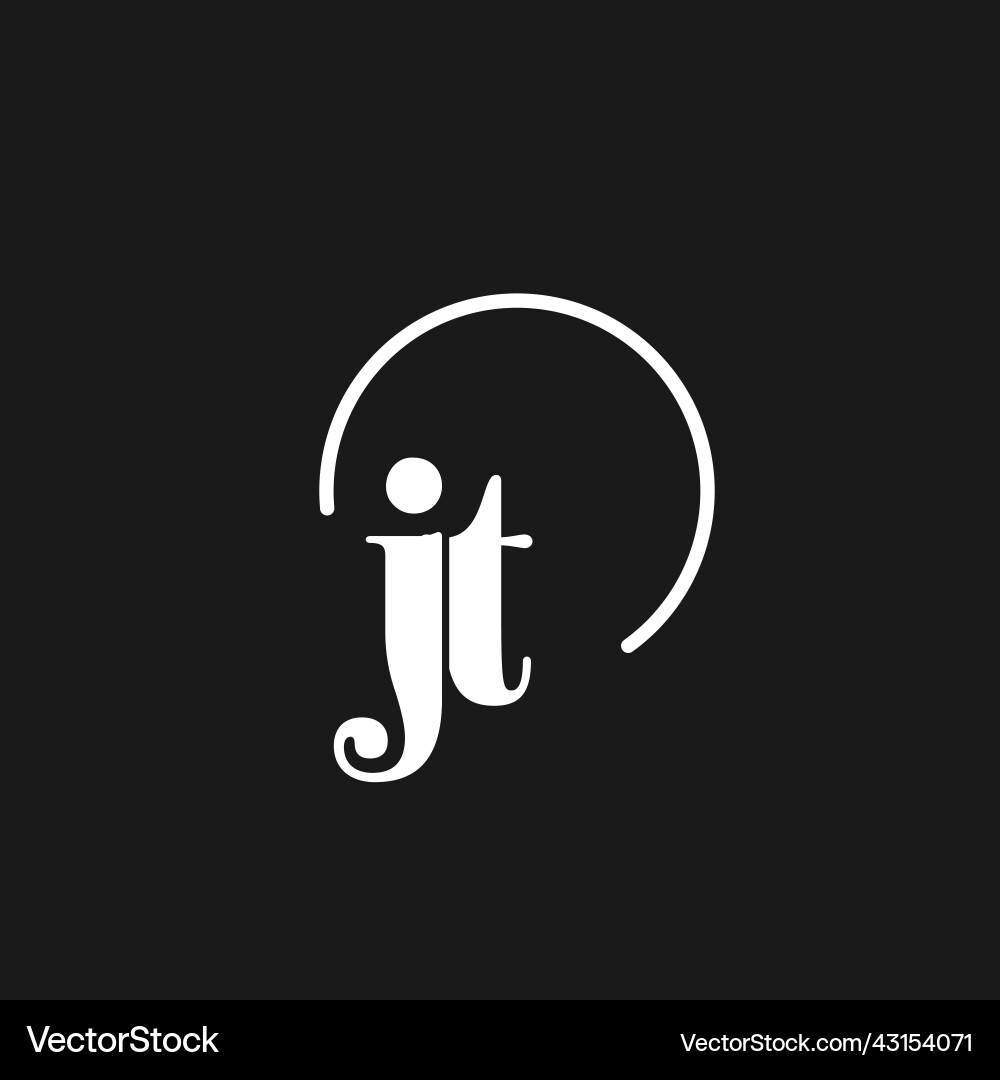 Jt logo initials monogram with circular lines Jt logo initials monogram with circular lines Vector Image