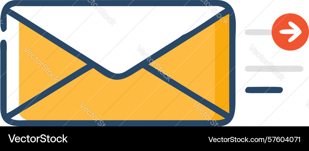 Mail send icon - email outgoing message symbol vector image