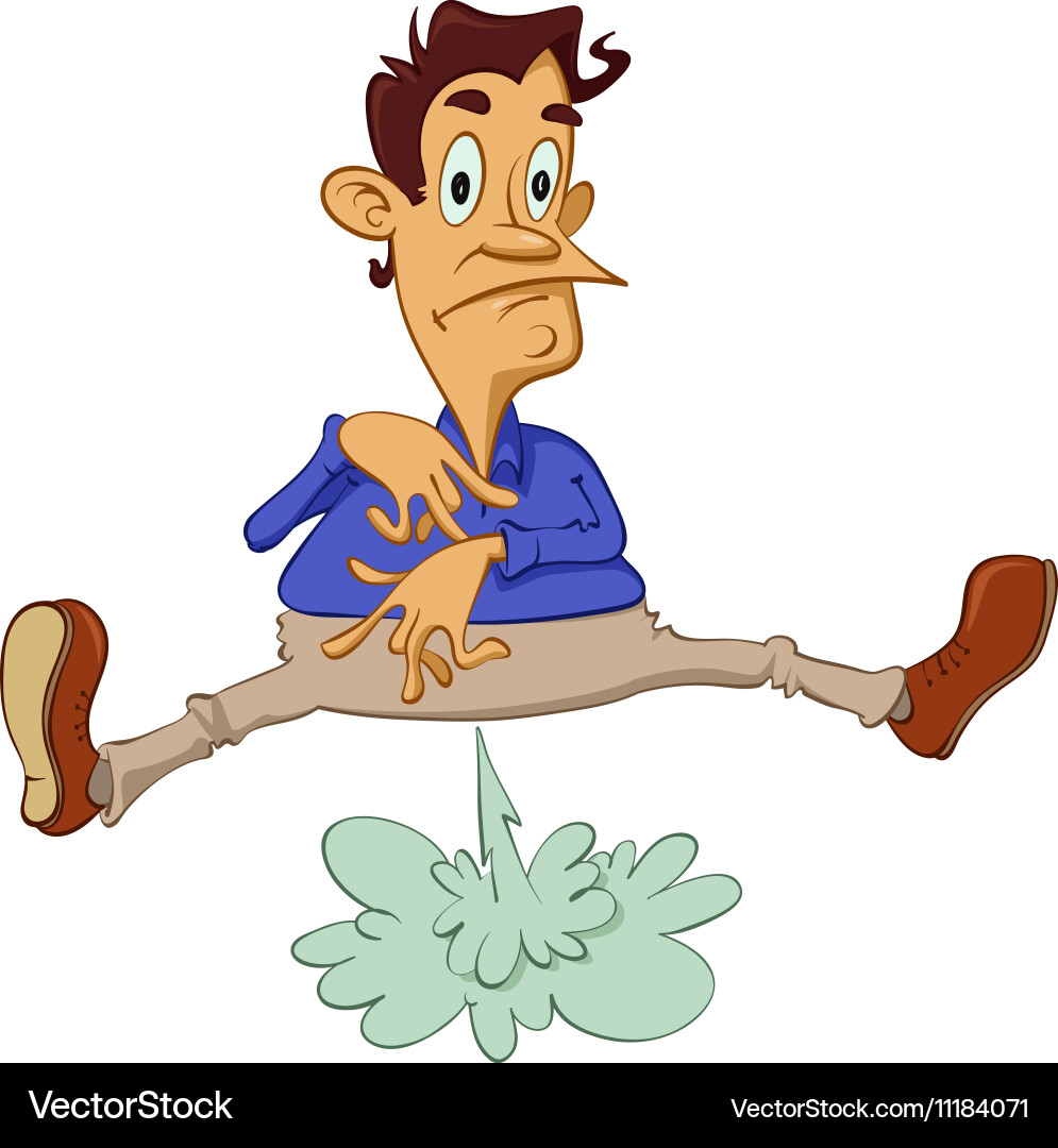 Man passing gas vector image