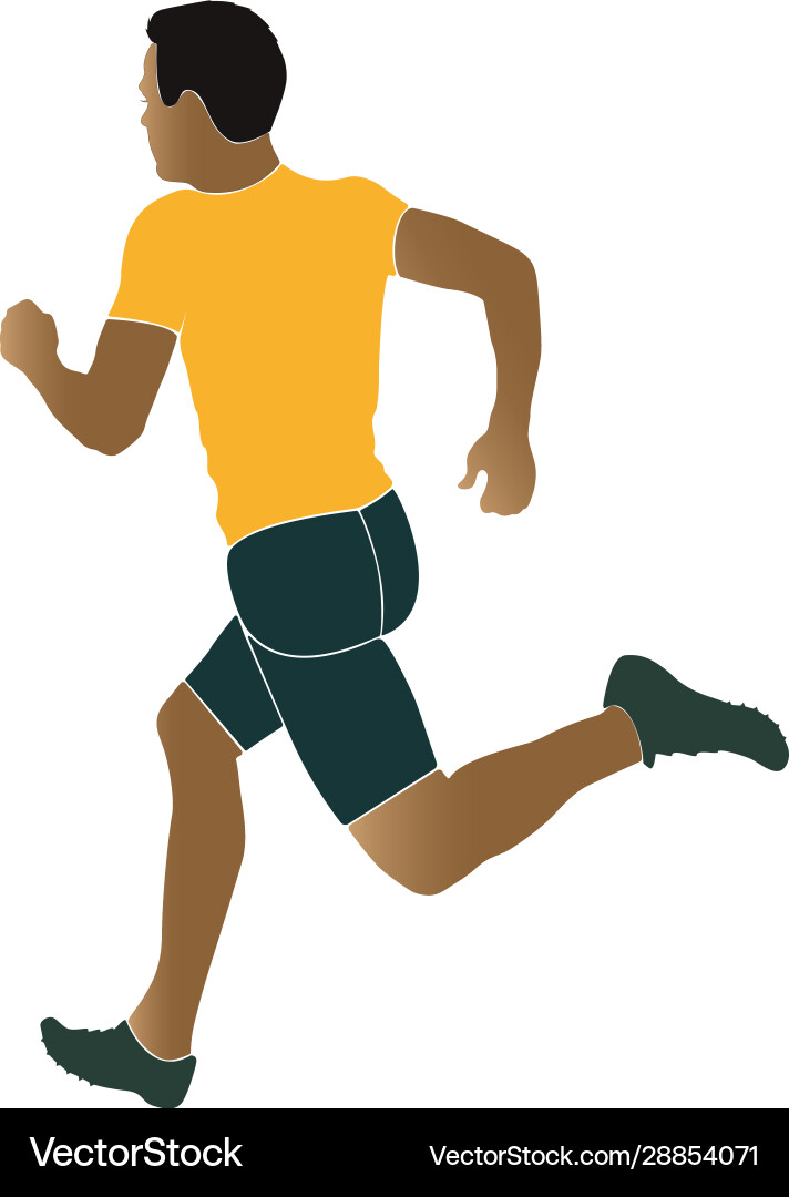 Man runner running sprinter Vector Image