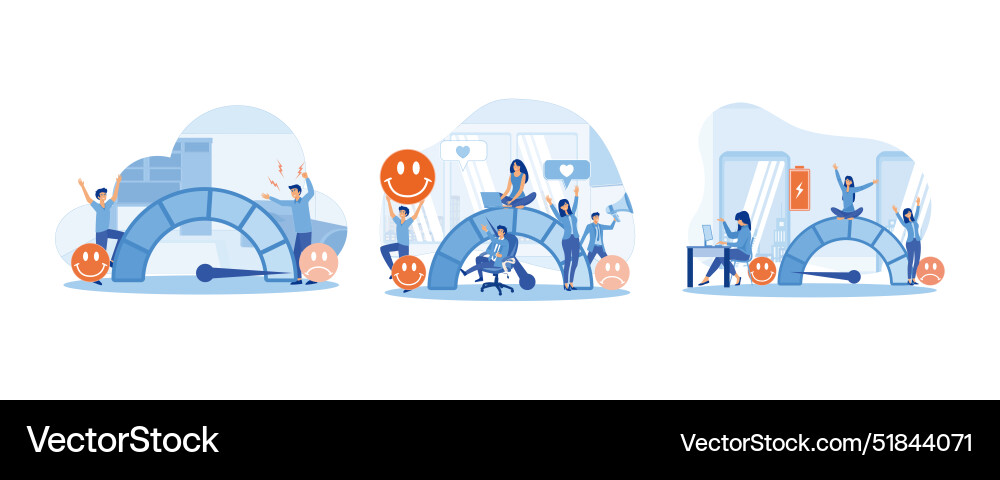 Man solves problems and reduces psychological Vector Image