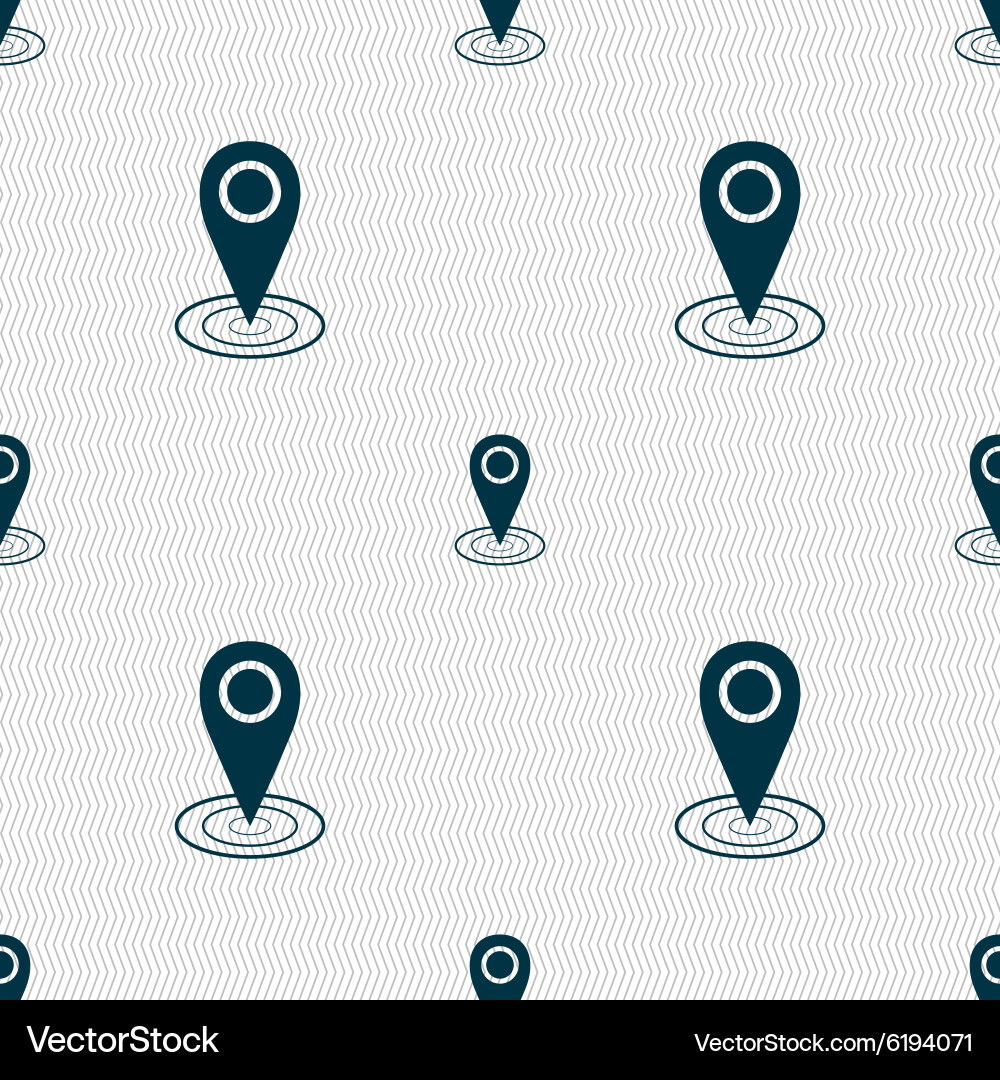 Map pointer icon sign seamless abstract background Vector Image