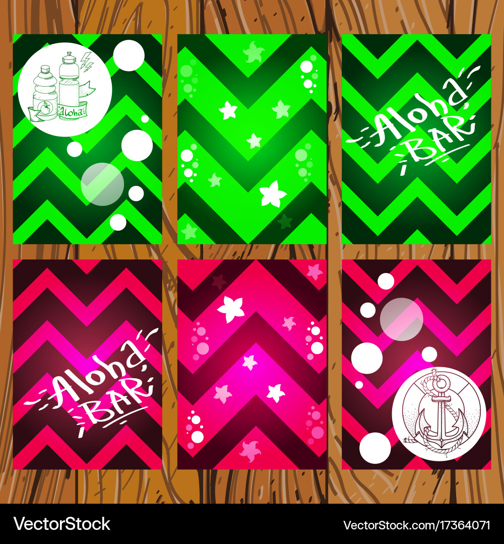 Set of seamless patterns in the form zigzags Vector Image