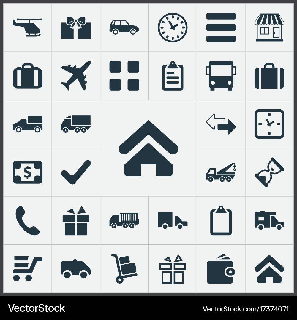 Set of simple surrender icons vector image
