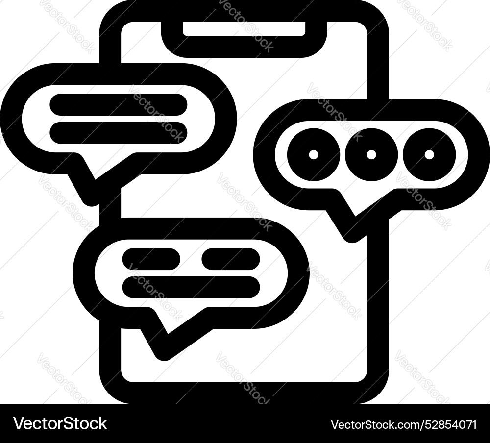 Smartphone sending and receiving chat messages Smartphone sending and receiving chat messages vector image