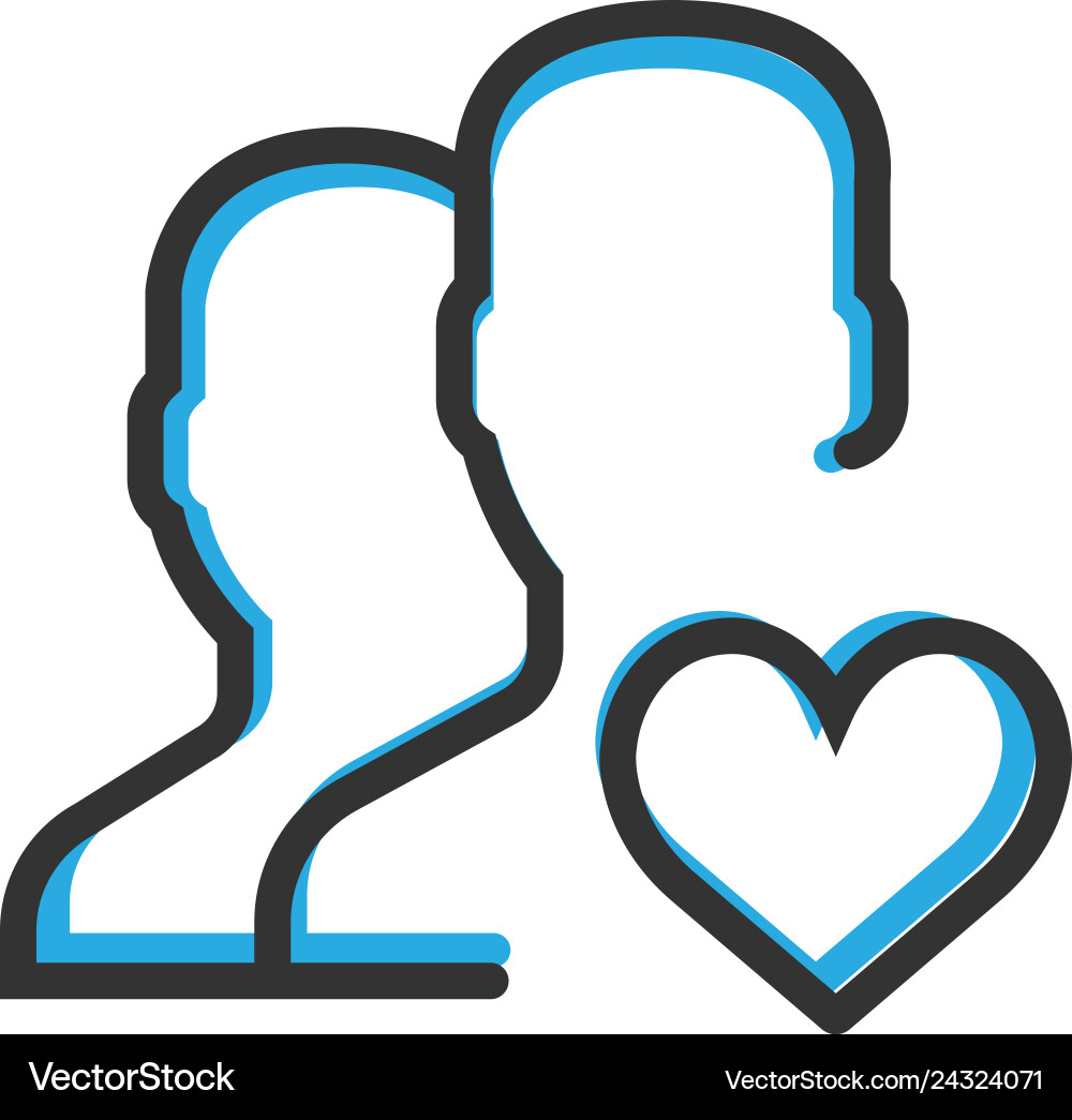 User icon design interaction line User icon design interaction line vector image
