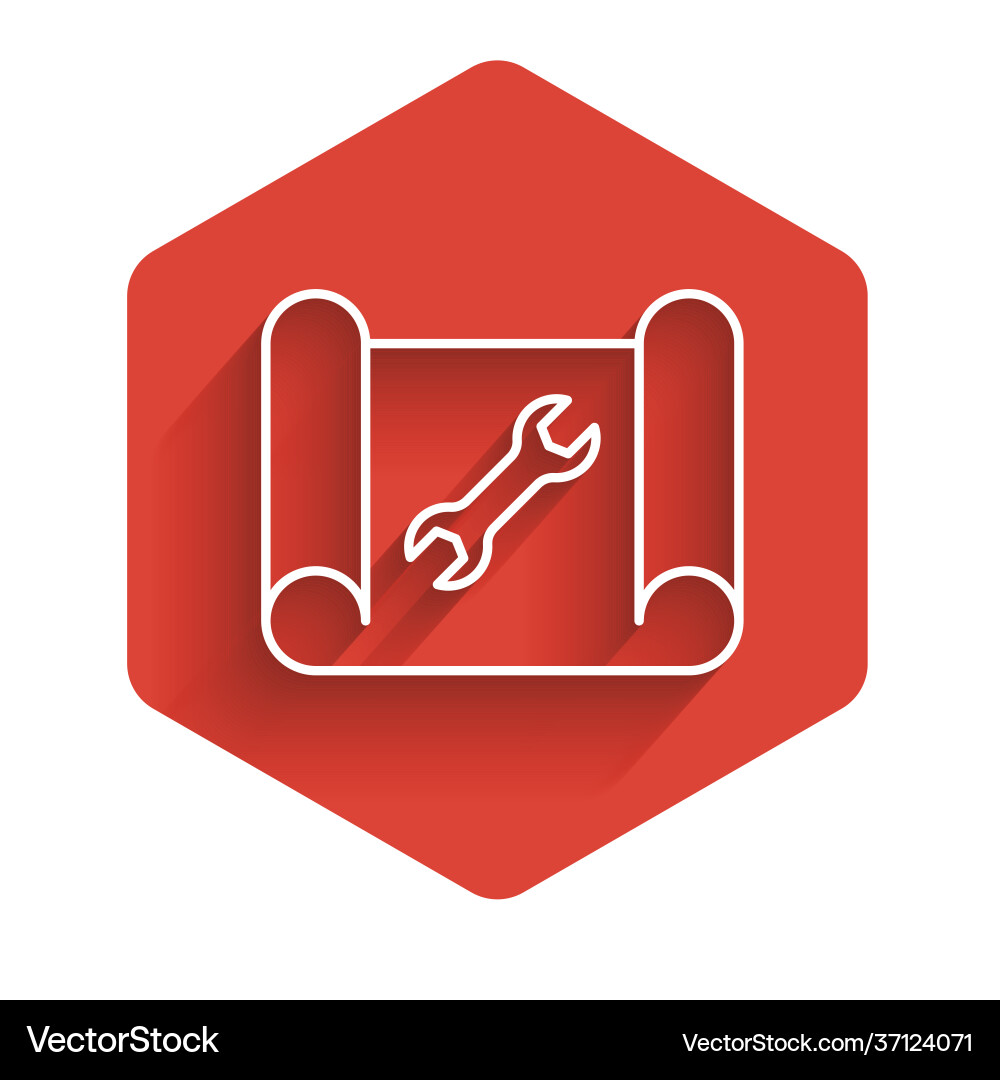 White line graphing paper for engineering Vector Image