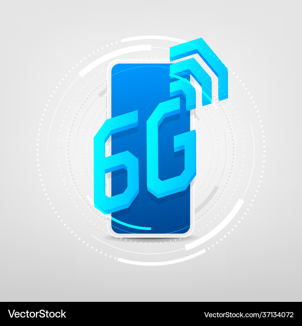 6g network wireless with high speed connection 6g network wireless with high speed connection vector image