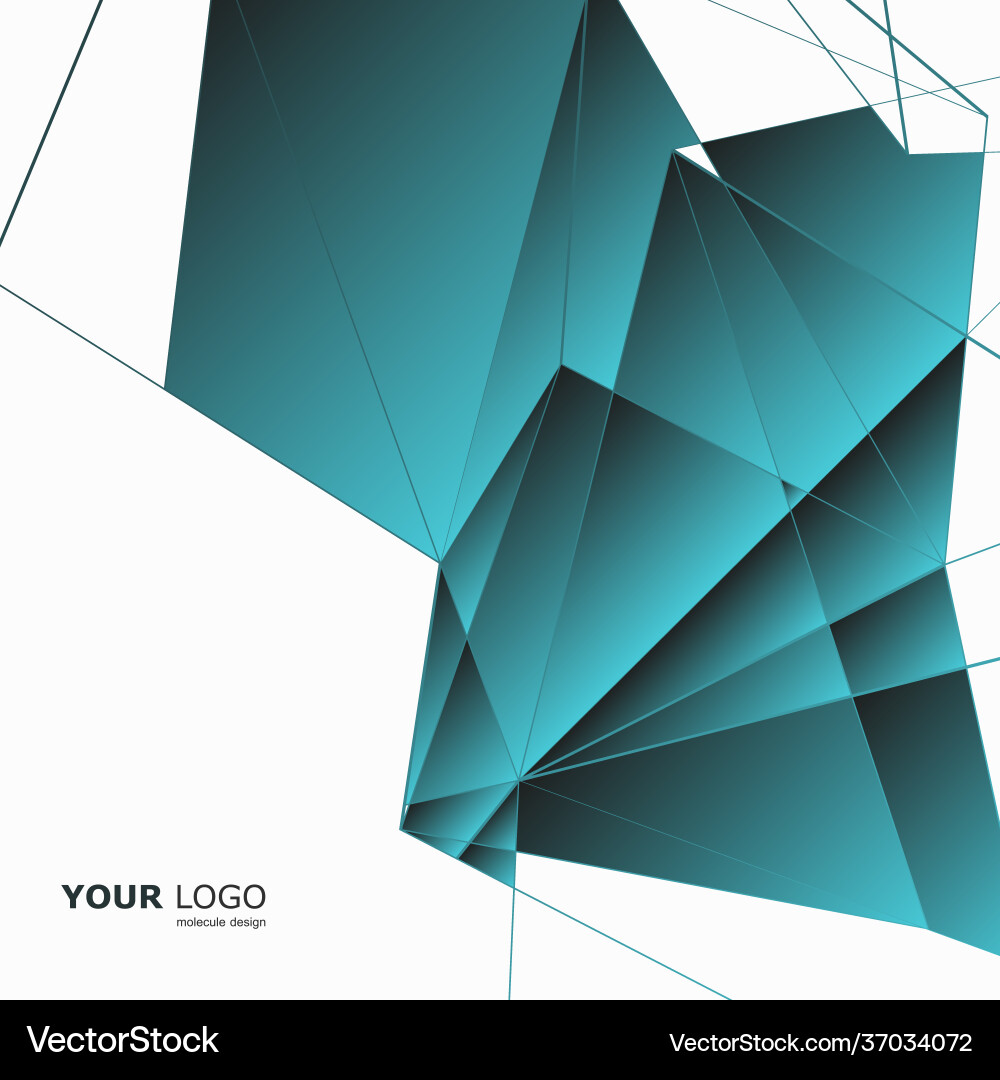 Abstract polygonal connection structure Vector Image