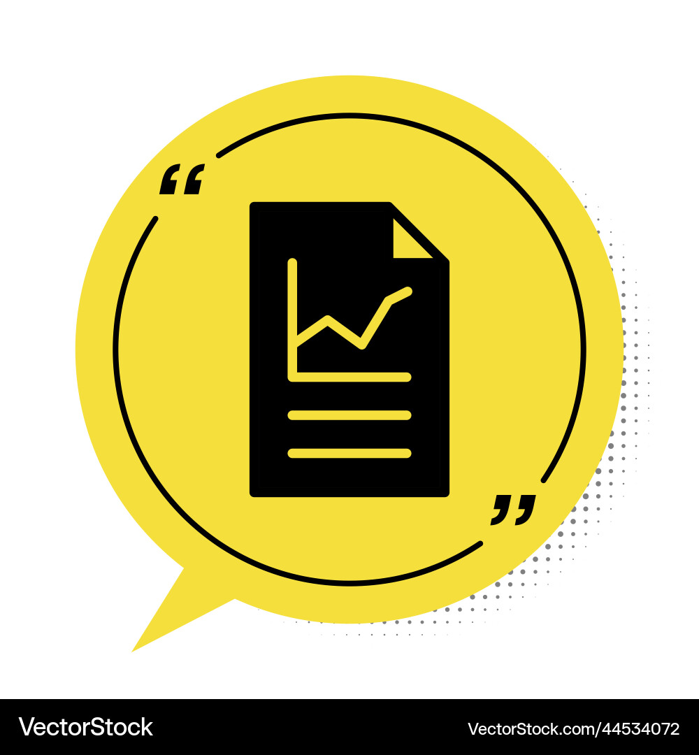 Black document with graph chart icon isolated Black document with graph chart icon isolated vector image