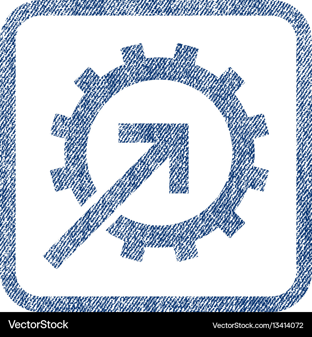 Cog integration fabric textured icon Cog integration fabric textured icon vector image