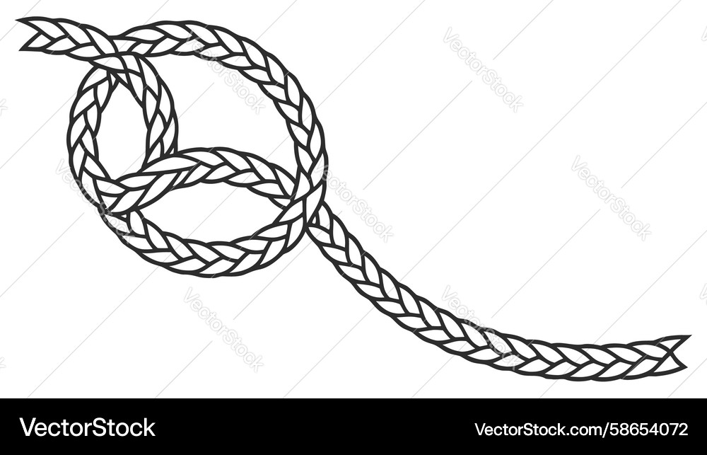 Coiled rope design element generative ai Vector Image