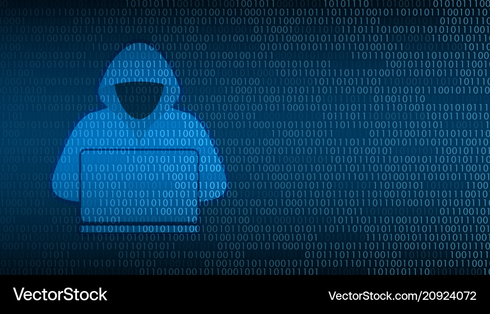 Cyber technology security hacker on digital Cyber technology security hacker on digital vector image