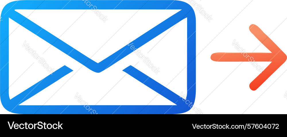 Email send icon - messaging and communication vector image