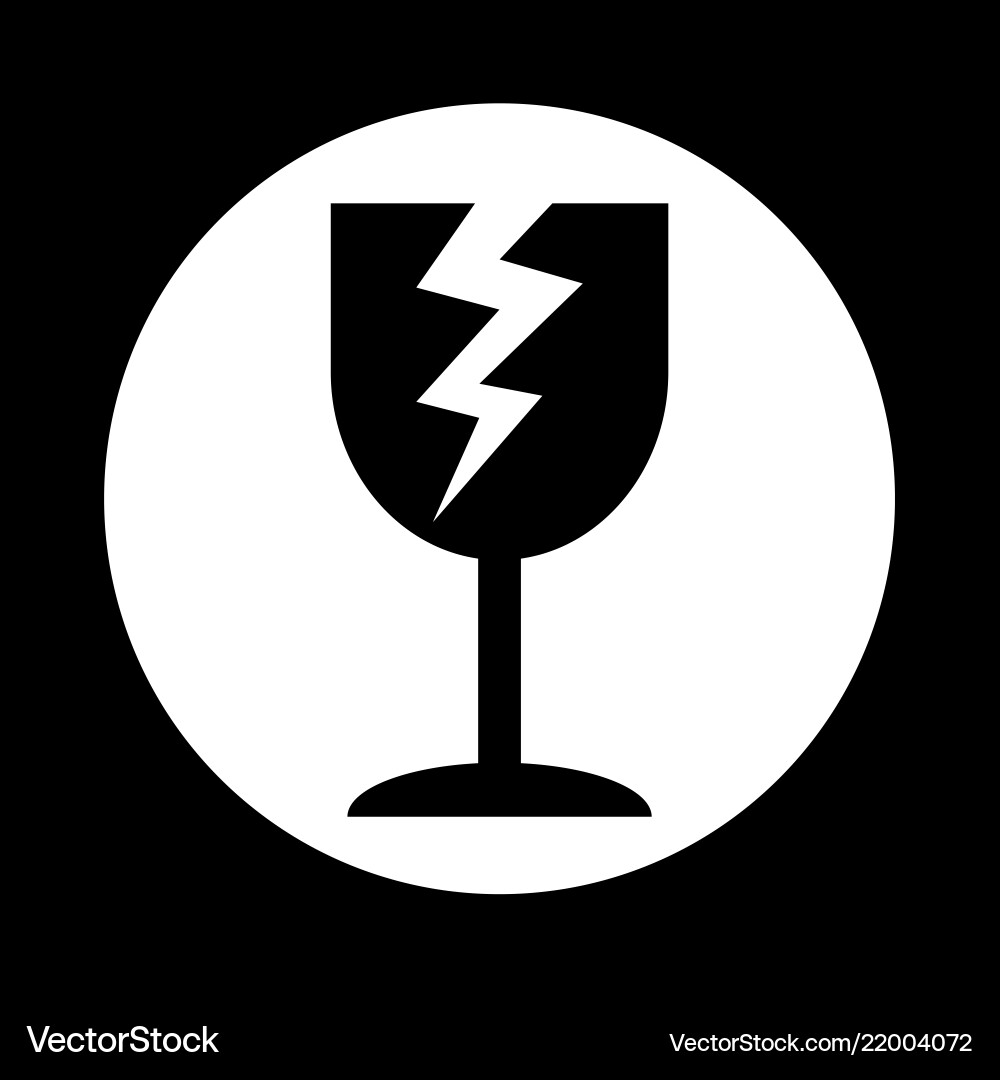 Fragile icon Fragile icon Vector Image