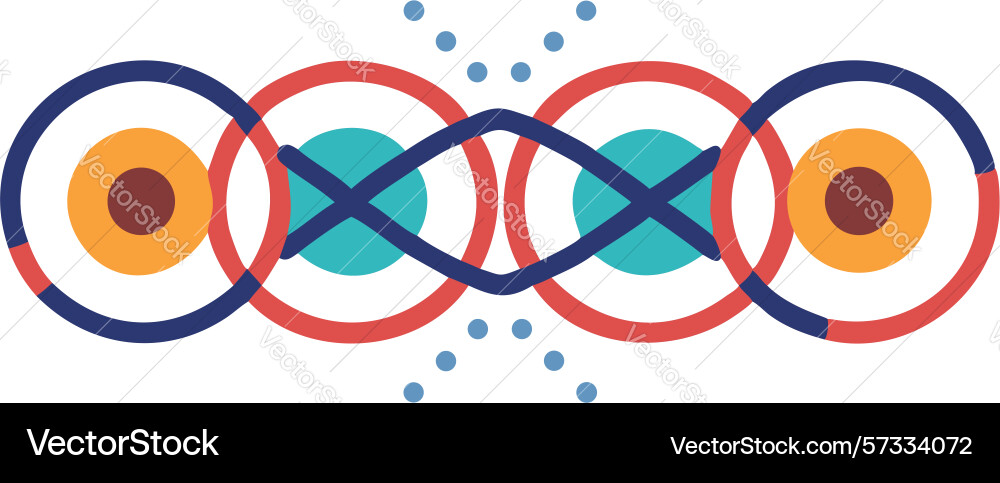 Interlocking process flow seamless connection vector image