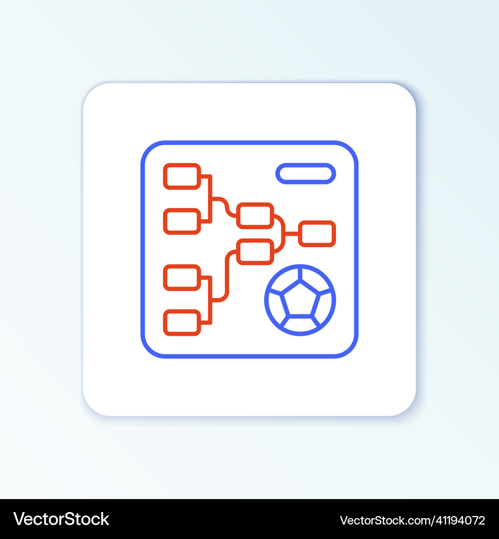 Line results and standing tables scoreboard Vector Image