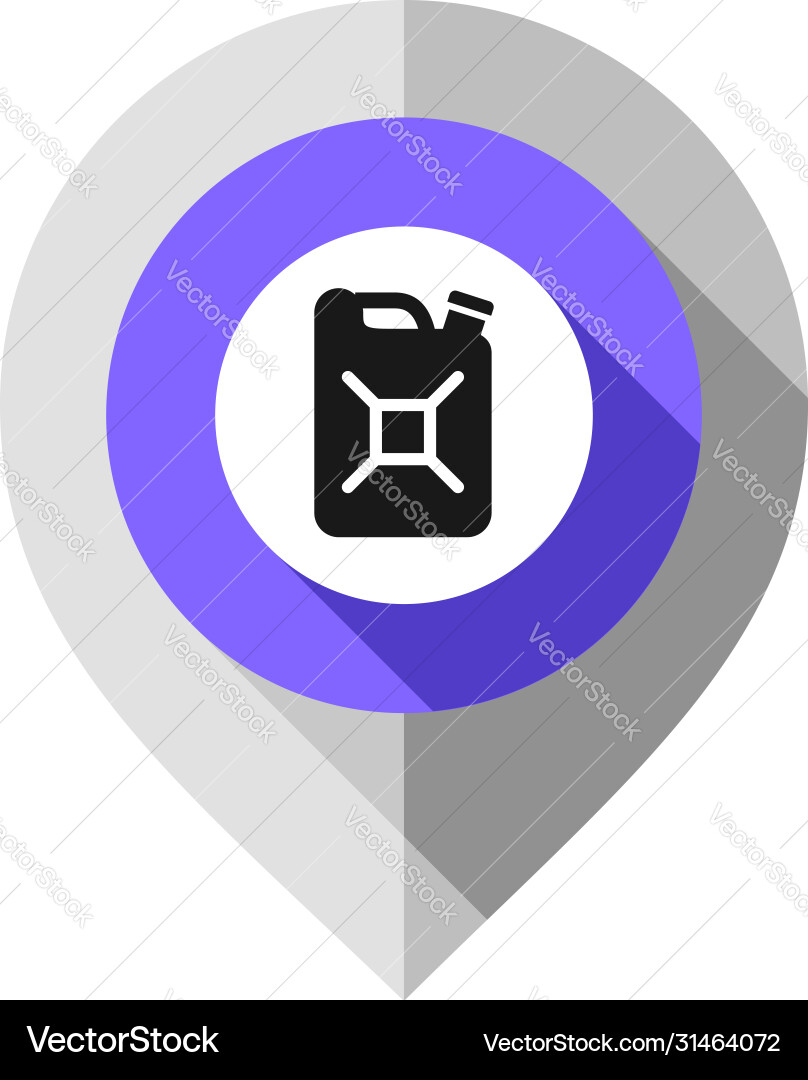 Map pin symbol jerrycan gps pointer folded vector image