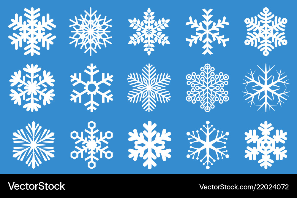 Snowflake Icon Set vector image