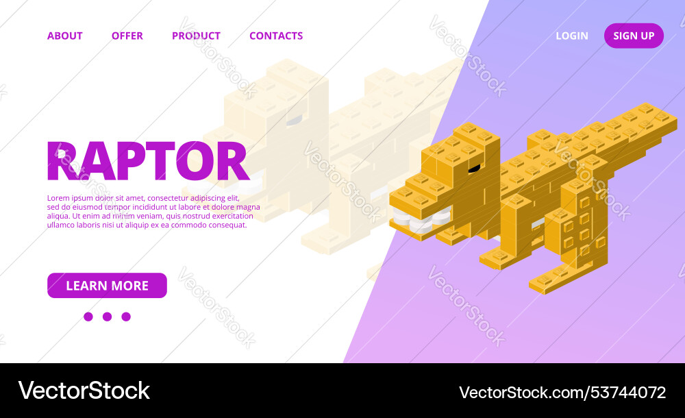 Web template with a raptor Web template with a raptor vector image