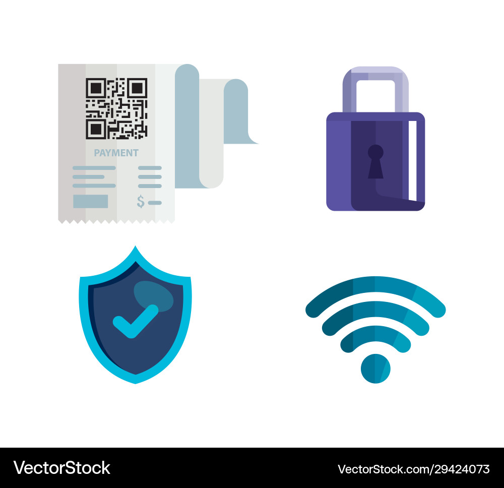Code qr mit Set-Symbolen Code qr mit Set-Symbolen vektorbild