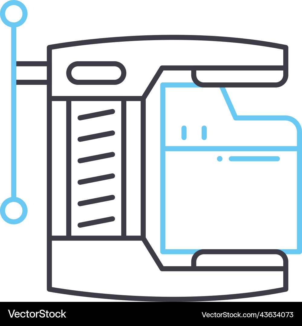 Compressed file line icon outline symbol Vector Image