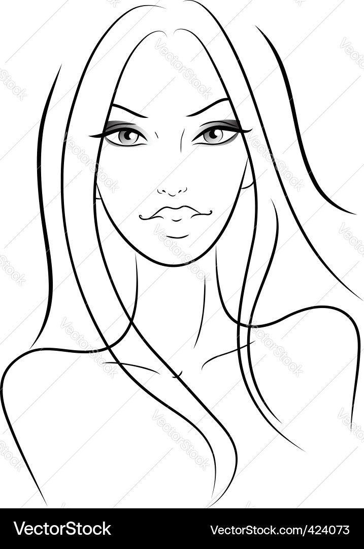 Elegant Woman Portrait vector image