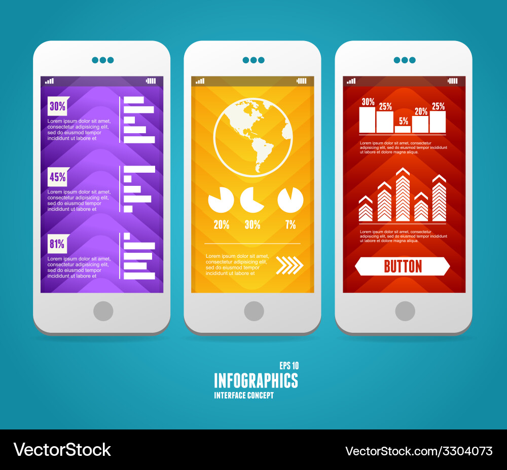 Elements of ui user interface Vector Image